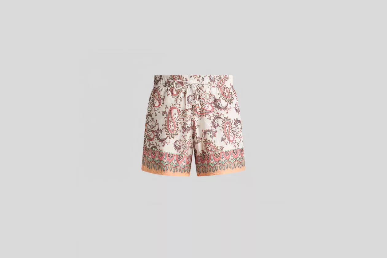 1 Etro Paisley Linen Swim Shorts
