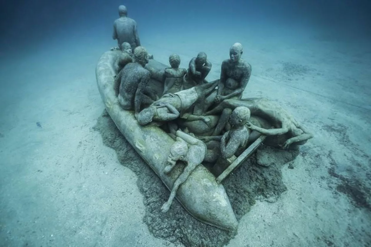 Museo Atlantico Lanzarote Lampedusa growth 00678 2 Jason de Caires Taylor Sculpture