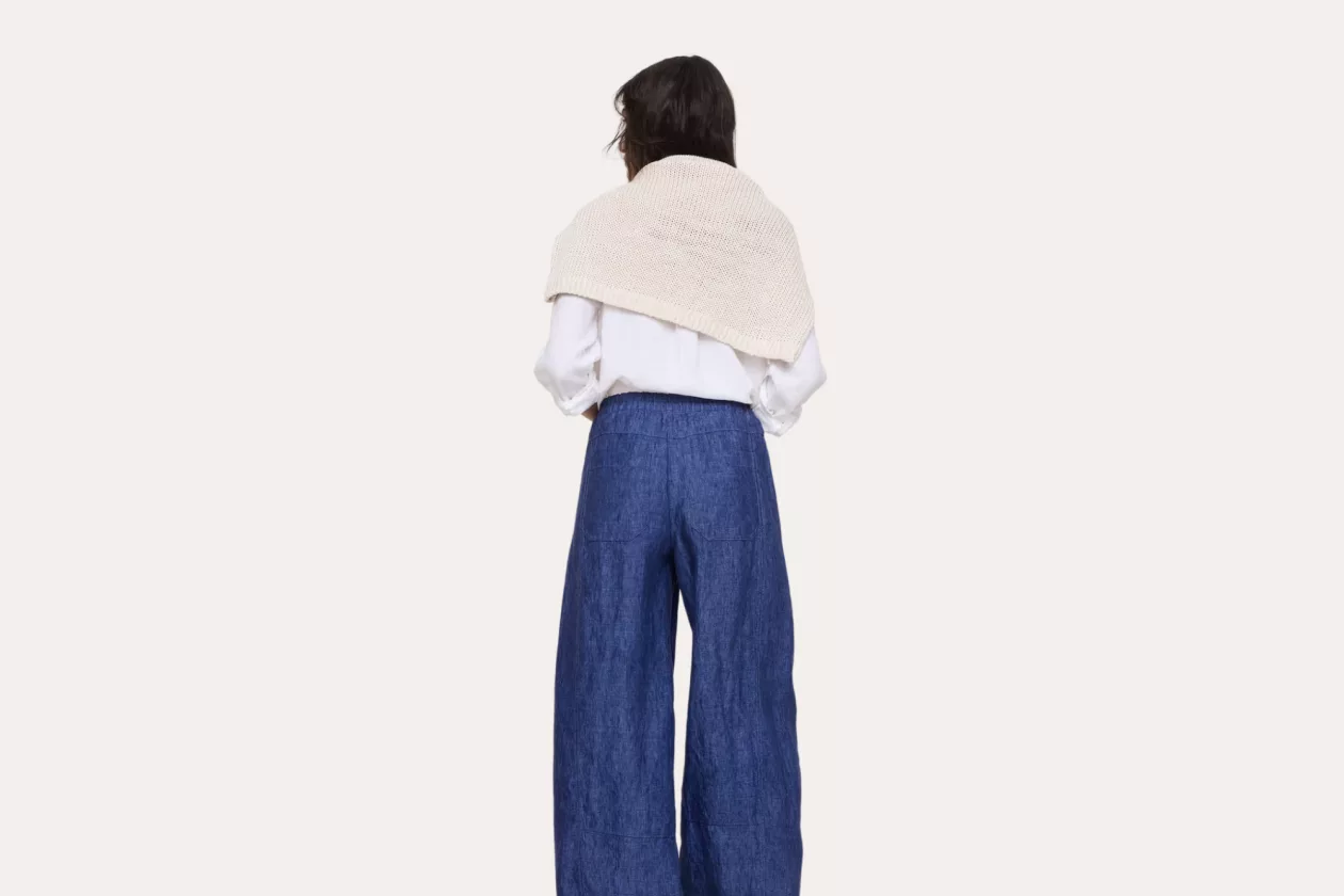 2 Mid Rise Relaxed Painter Pull On Pant in Linen