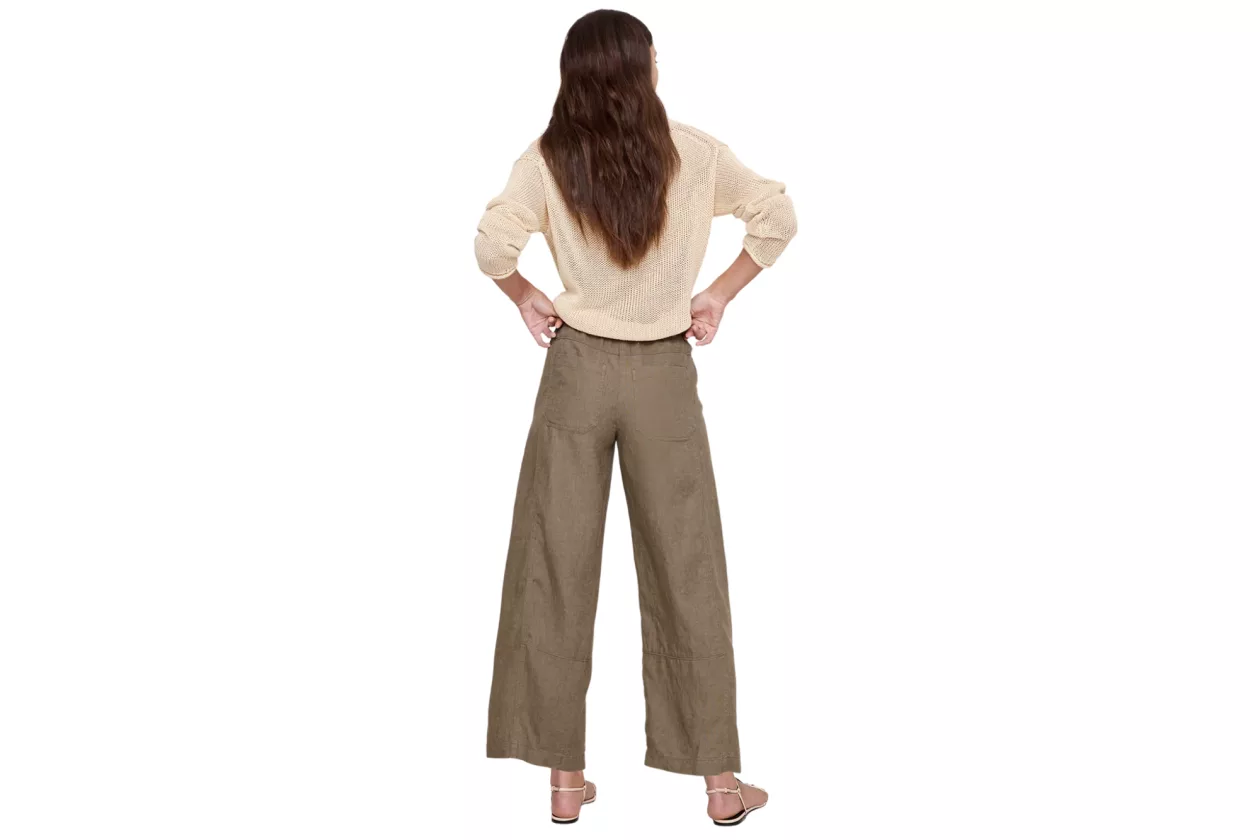 5 Mid Rise Relaxed Painter Pull On Pant in Linen
