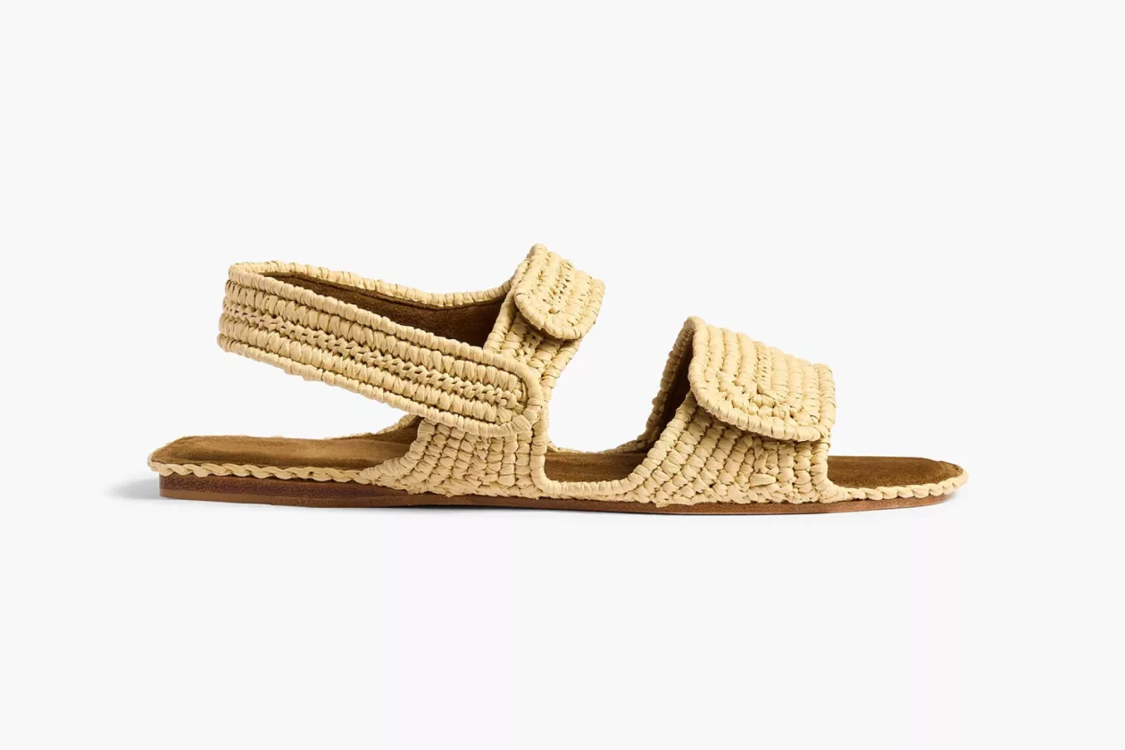 1 Khaite Boden Sandal in Natural Raffia