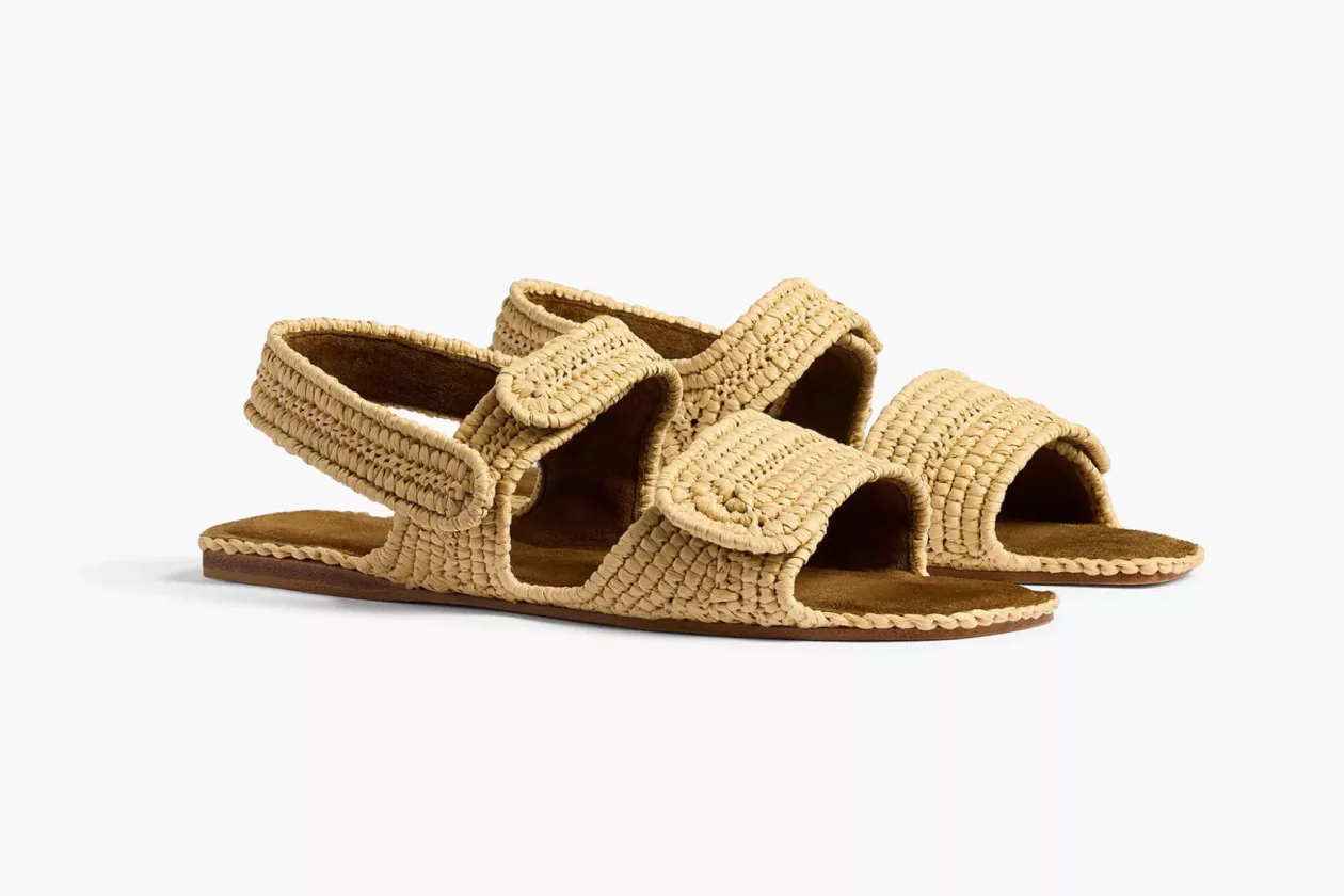 2 Khaite Boden Sandal in Natural Raffia