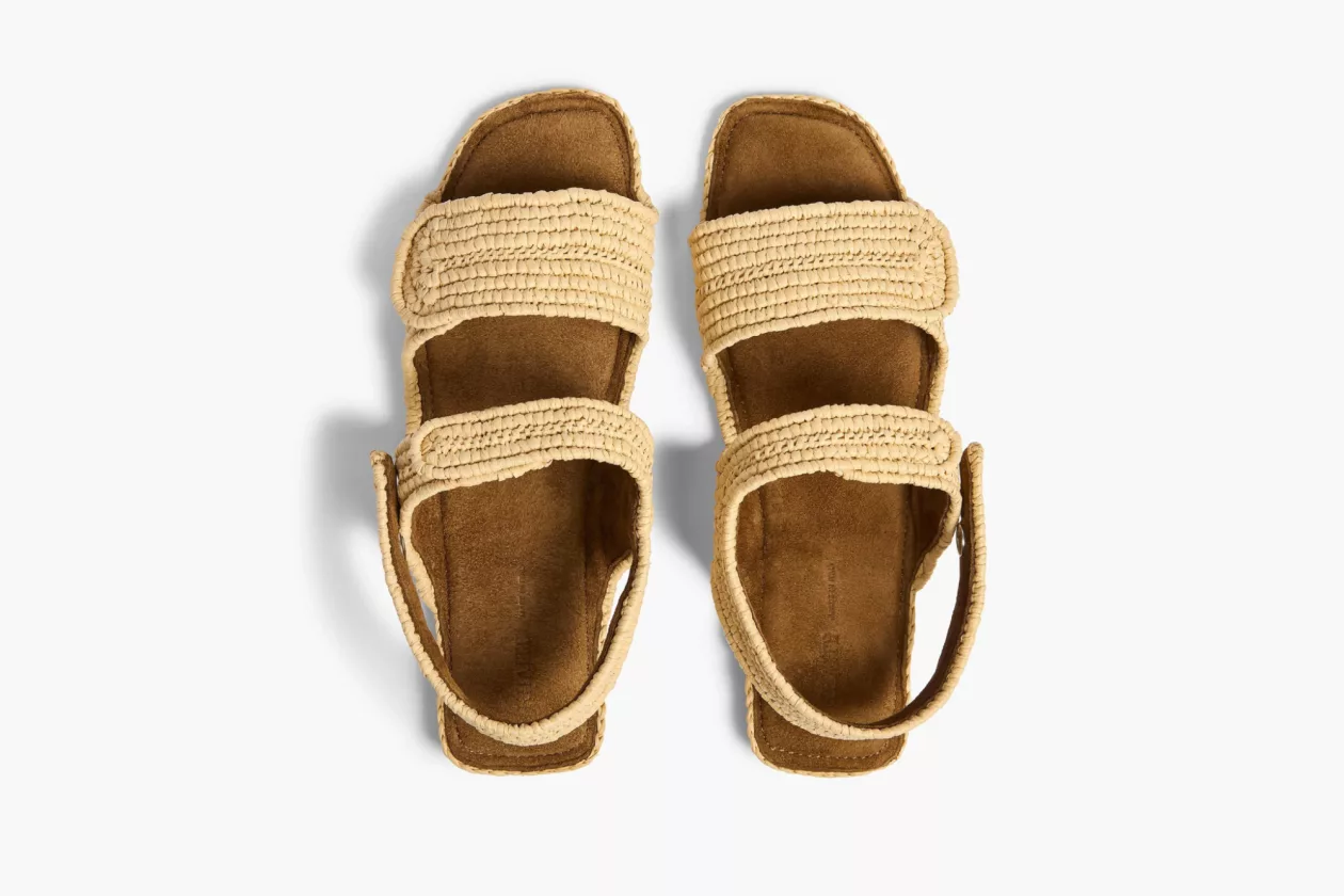 3 Khaite Boden Sandal in Natural Raffia