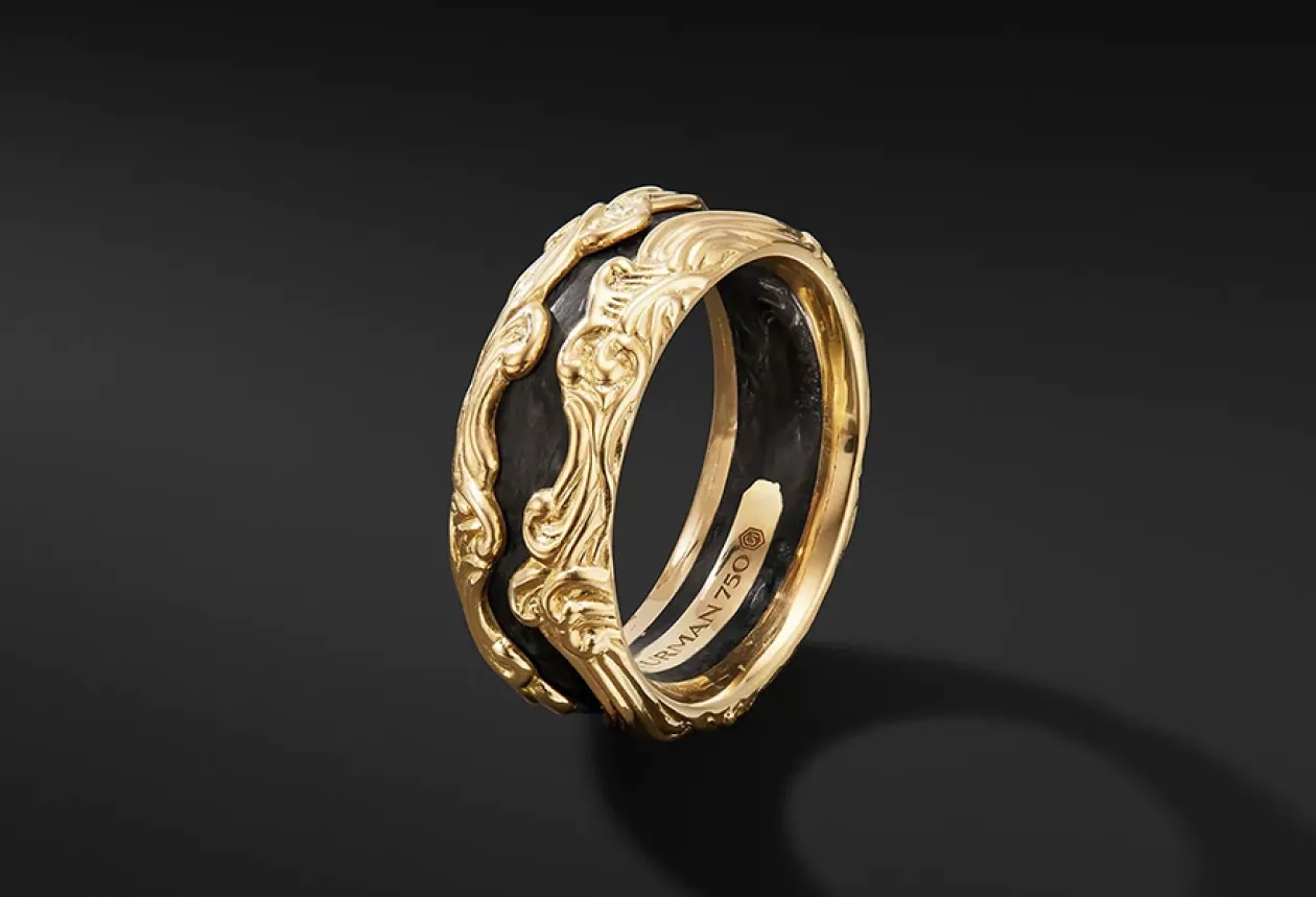 The Forged Carbon Waves Ring 6