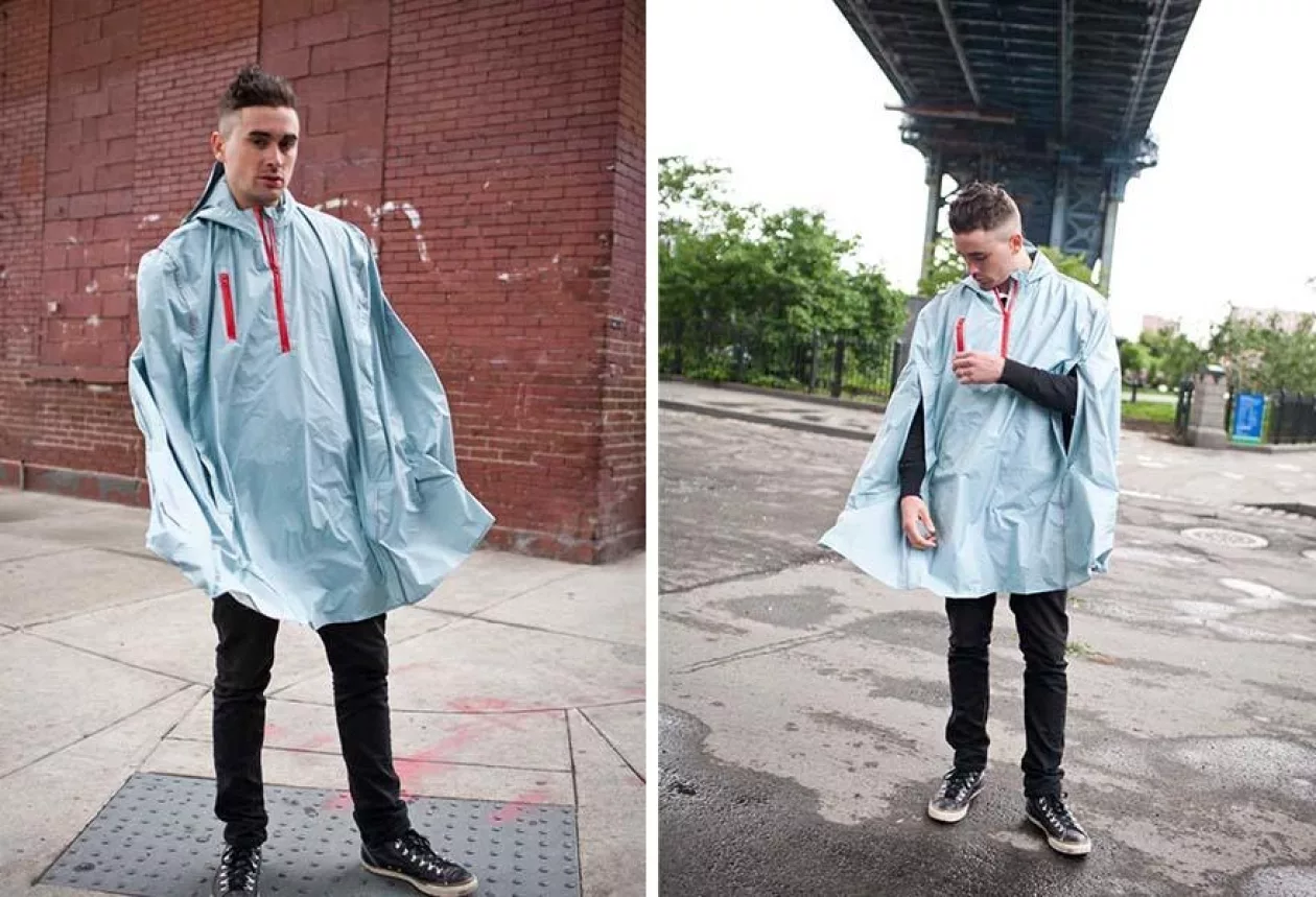 Ocean State Blue High Performance Rain Cape by Cleverhood 2