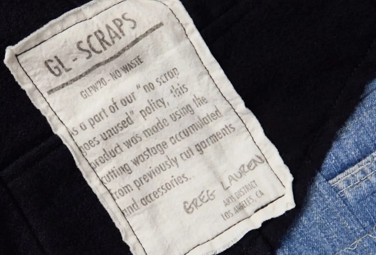 Greg Lauren Sailor Scrapwork Felted Cotton Blend and Denim Peacoat 5