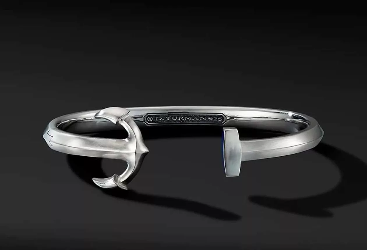 David Yurman Anchor Cuff Bracelet With Lapi 1