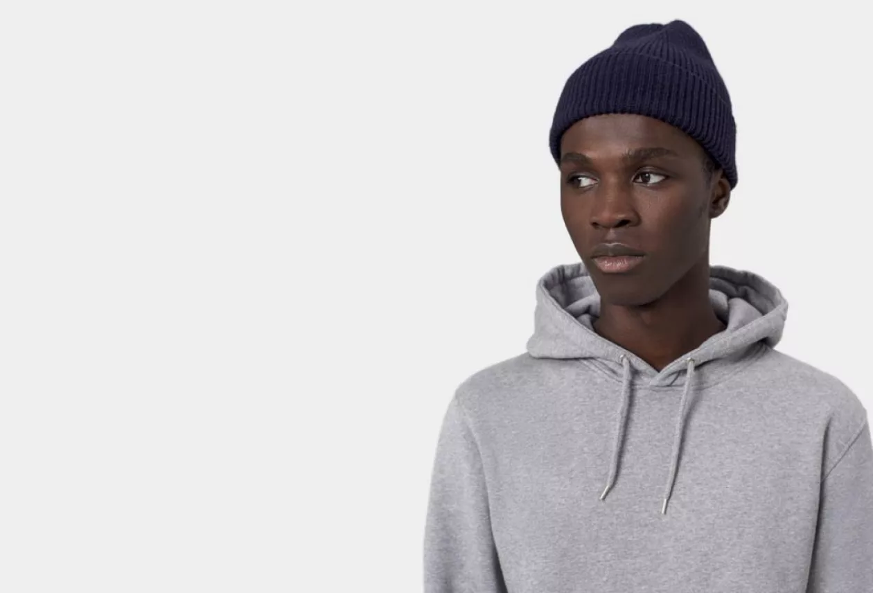MERINO WOOL BEANIE NAVY BLUE 2