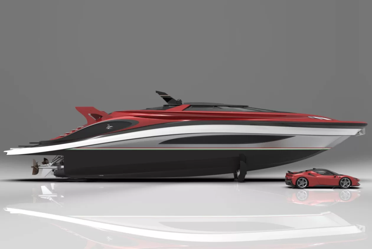 This Ferrari Inspired 88 Foot Yacht Concept 9