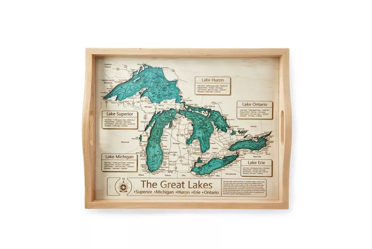 Coastal and Lake Art Serving Trays 2