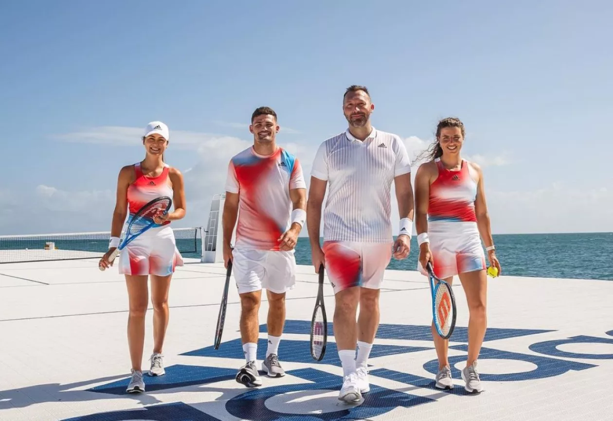 ADIDAS AND PARLEY BUILD A RECYCLED PLASTIC TENNIS COURT 4