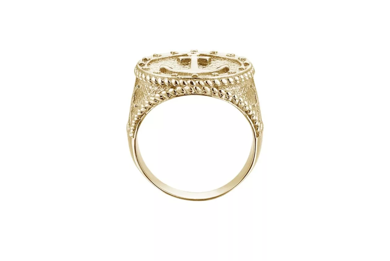 Sailors Anchor Ring Solid Gold 33