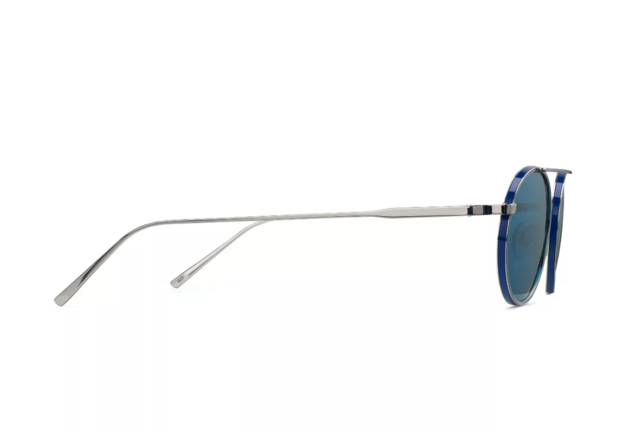 CORWIN GLASSES POLISHED SILVER WITH BLUE 3