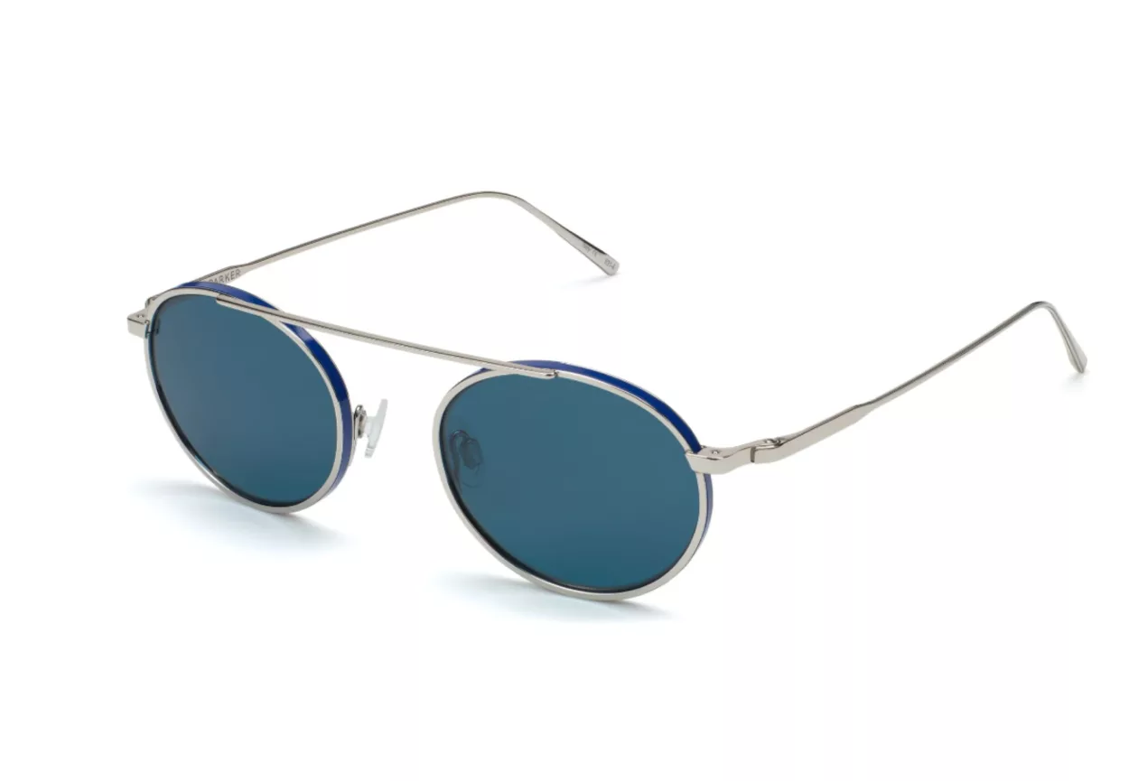 CORWIN GLASSES POLISHED SILVER WITH BLUE 4