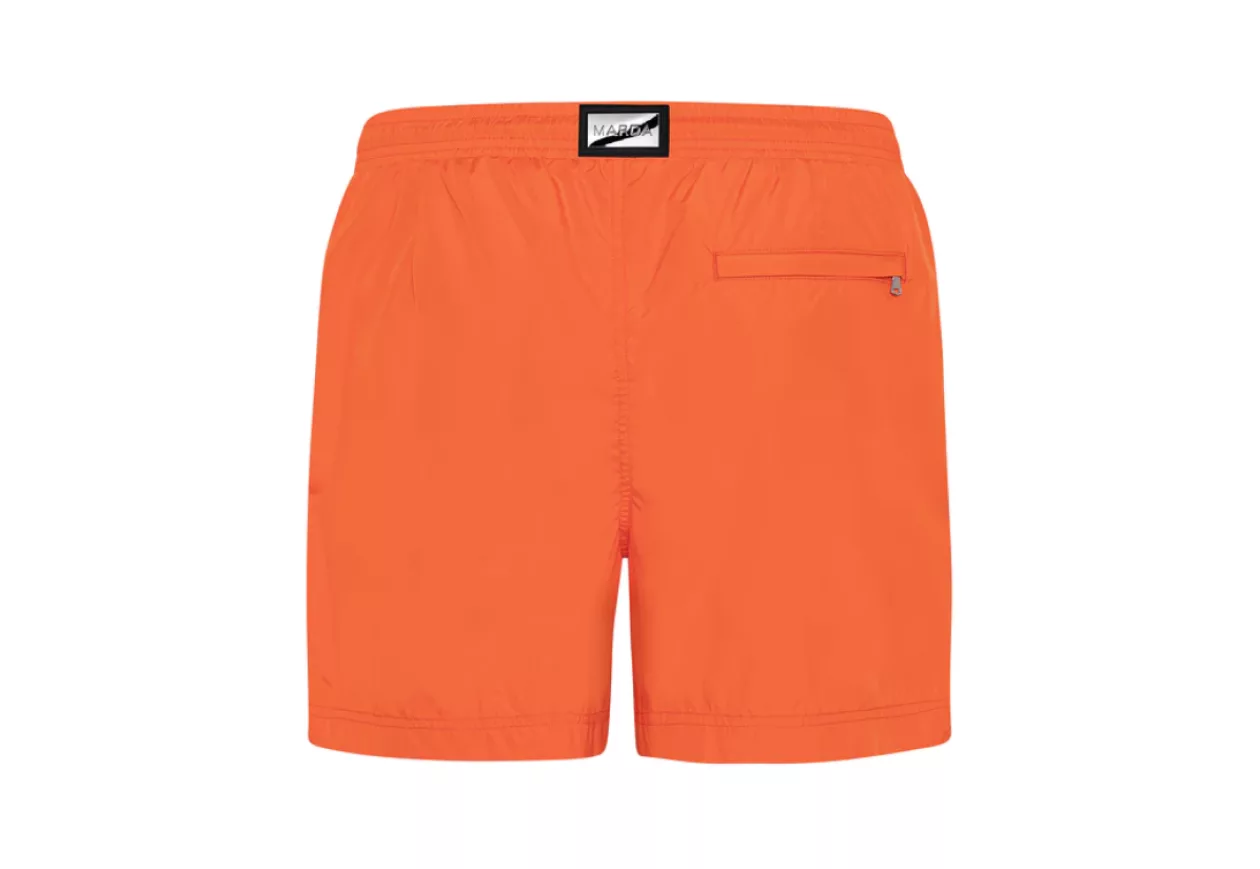 Marda Orange Mid Length Swim Shorts 1