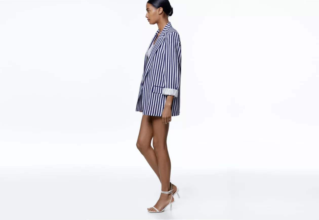 Striped Pocketed Blazer from ZARA 2