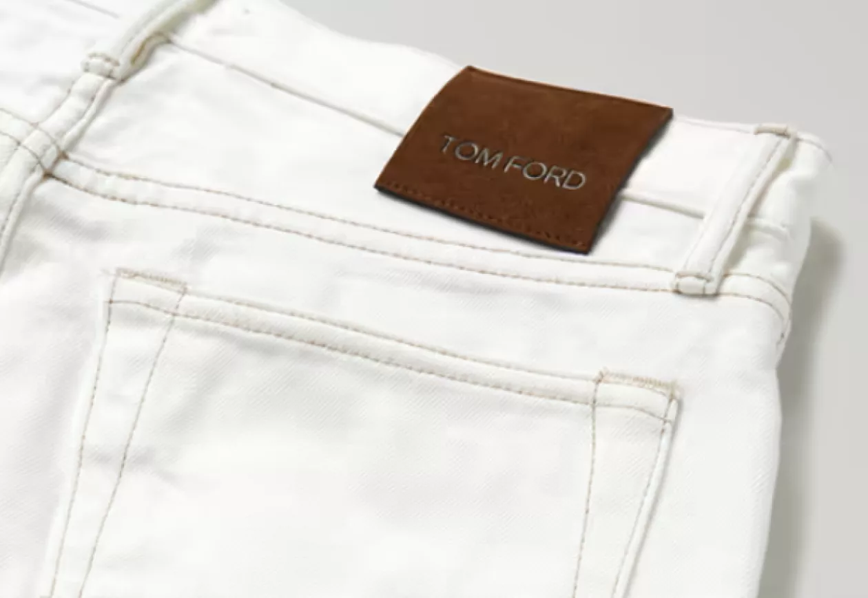 TOM FORD Slim Fit Garment Washed Selvedge Jeans 4