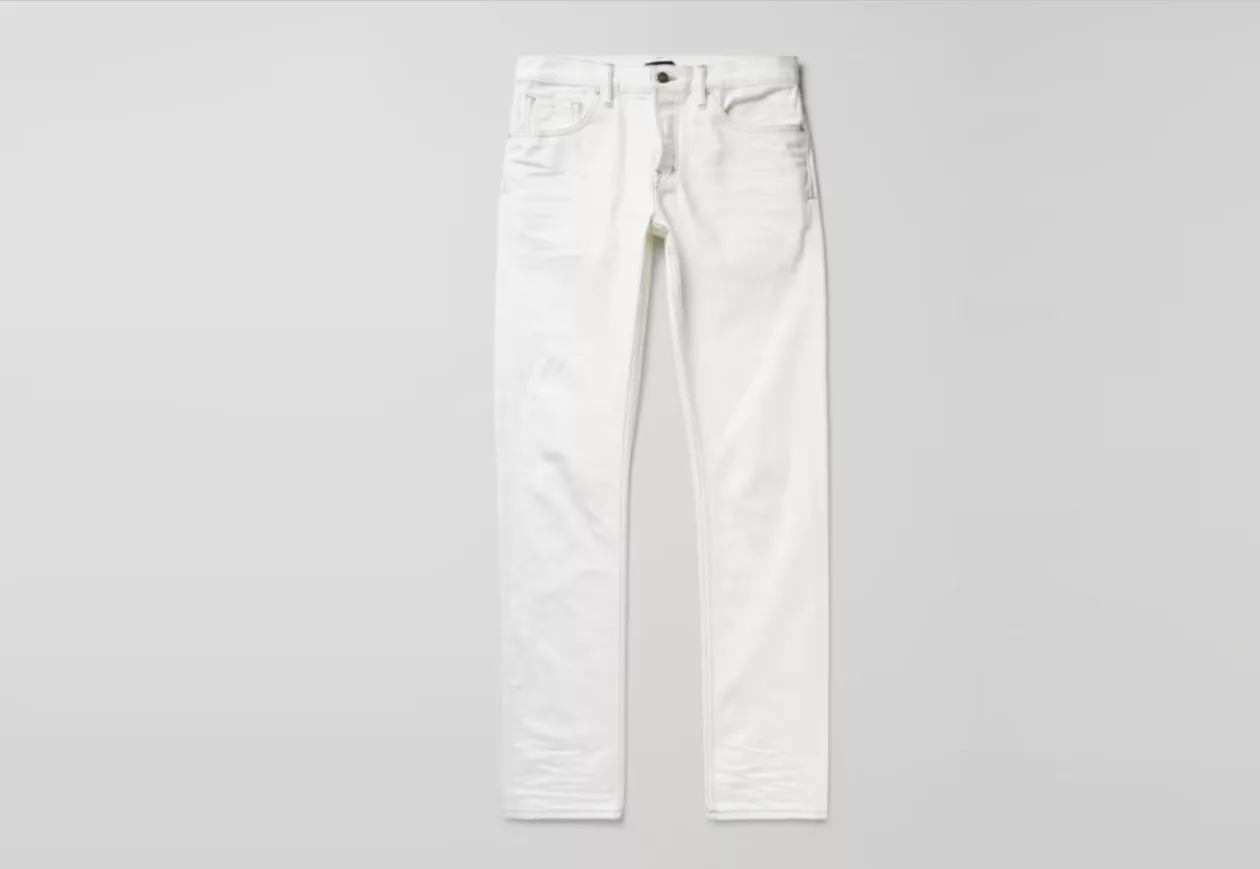 TOM FORD Slim Fit Garment Washed Selvedge Jeans 5