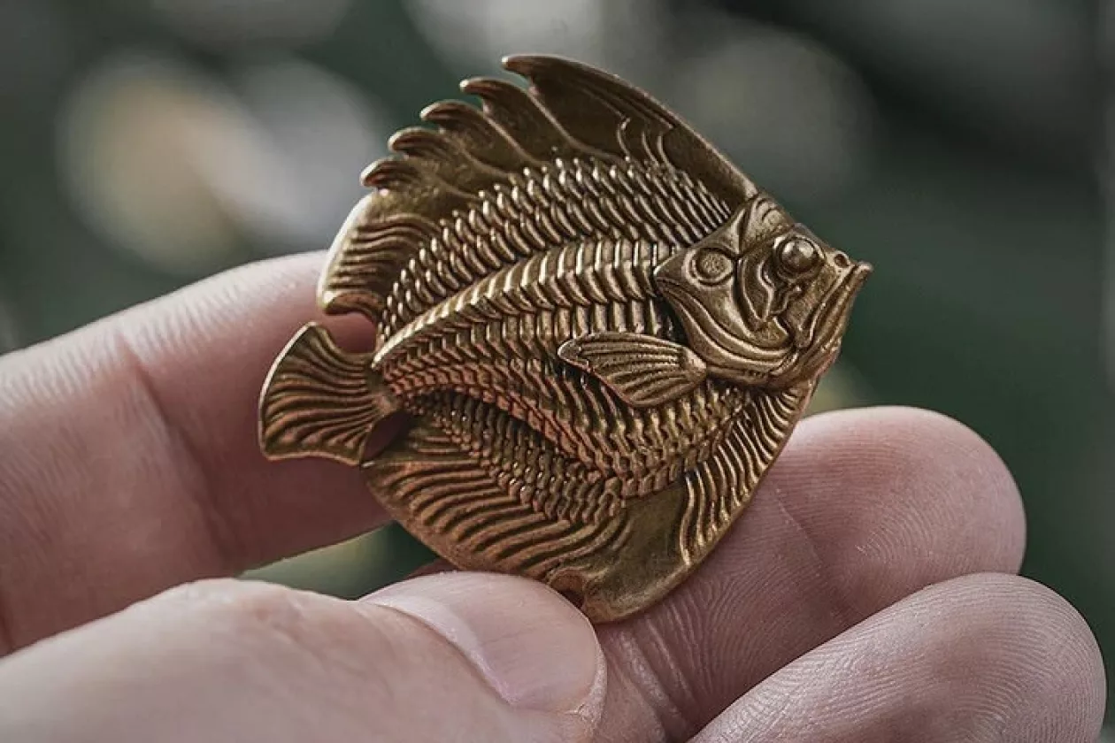 BRASS ANGELFISH LETTER OPENER 5