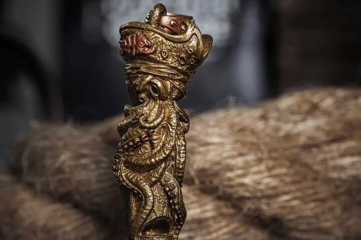 BRASS PIRATE OCTOPUS WHISTLE 1