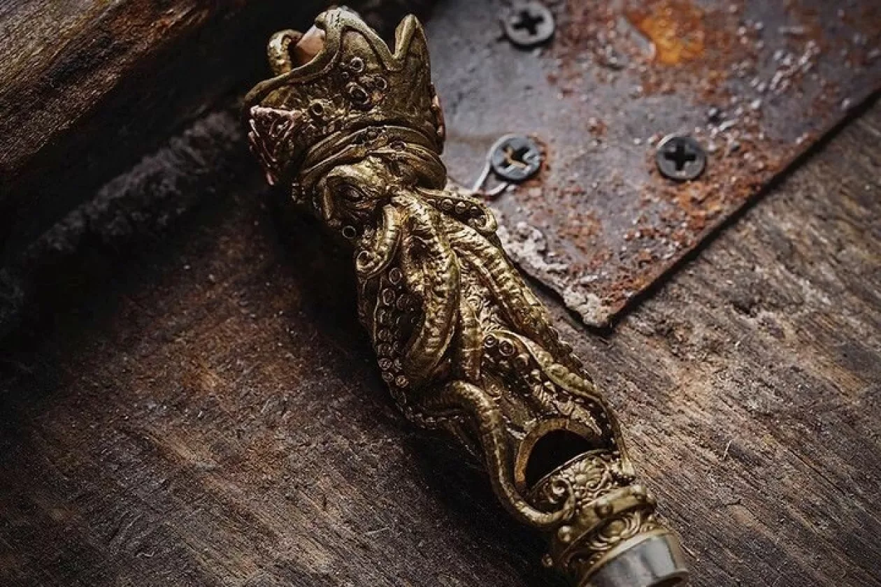 BRASS PIRATE OCTOPUS WHISTLE 2