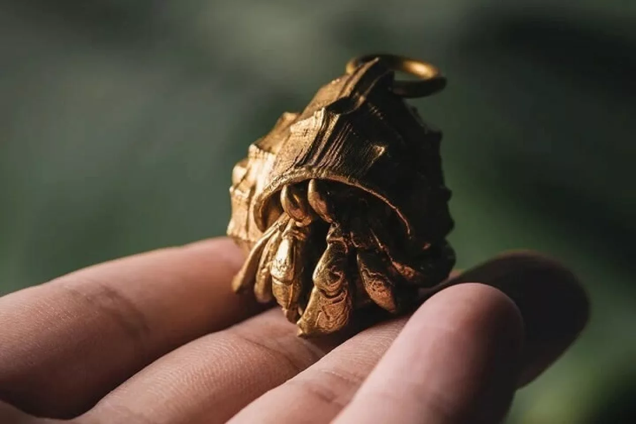 BRASS HERMIT CRAB BELL 2