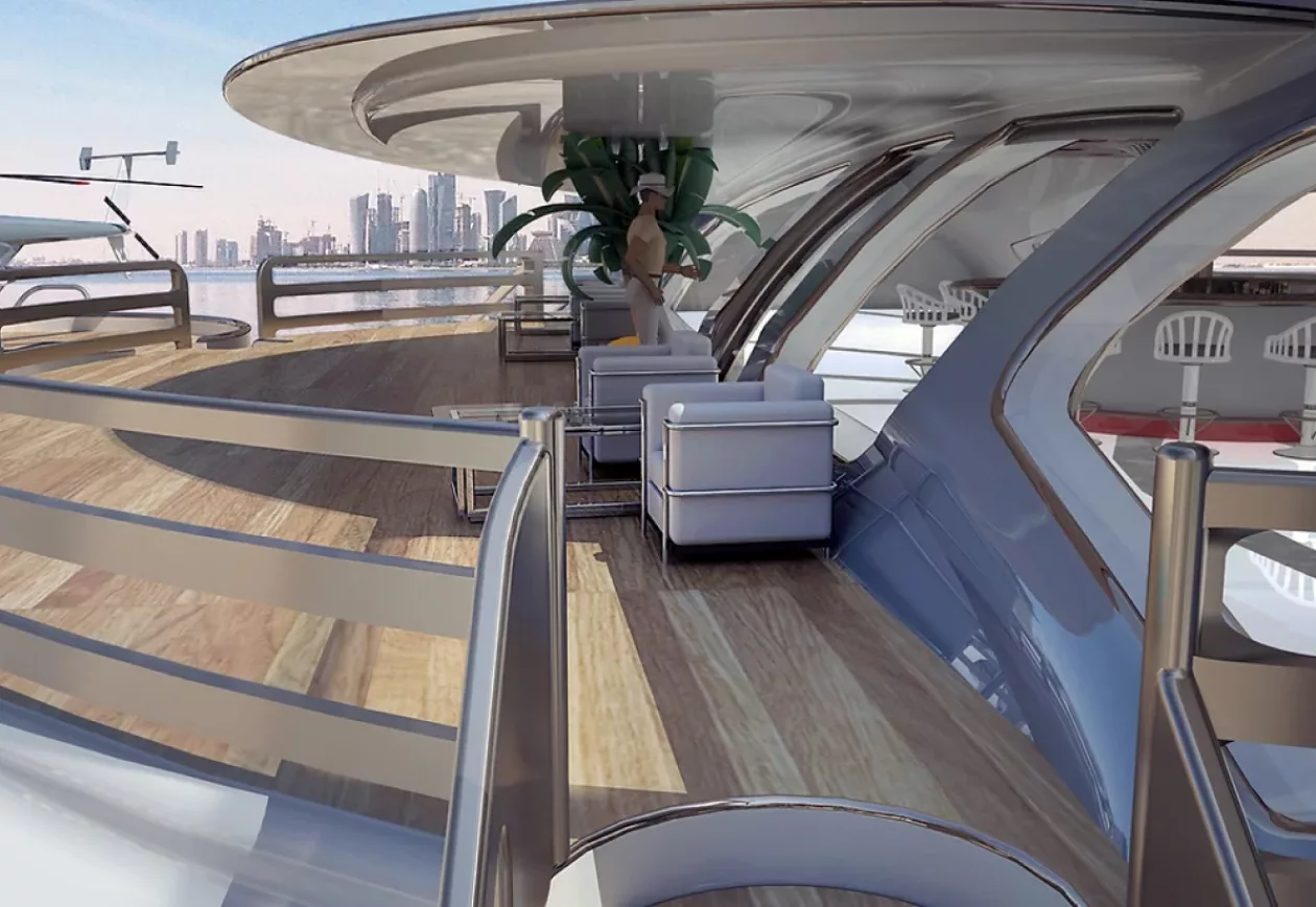 This Bonkers 328 Foot Trimaran Concept Trident 4
