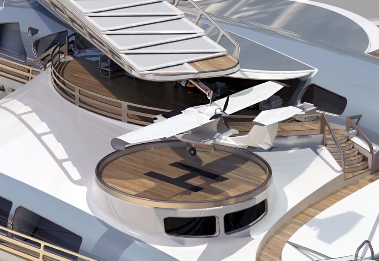 This Bonkers 328 Foot Trimaran Concept Trident 6