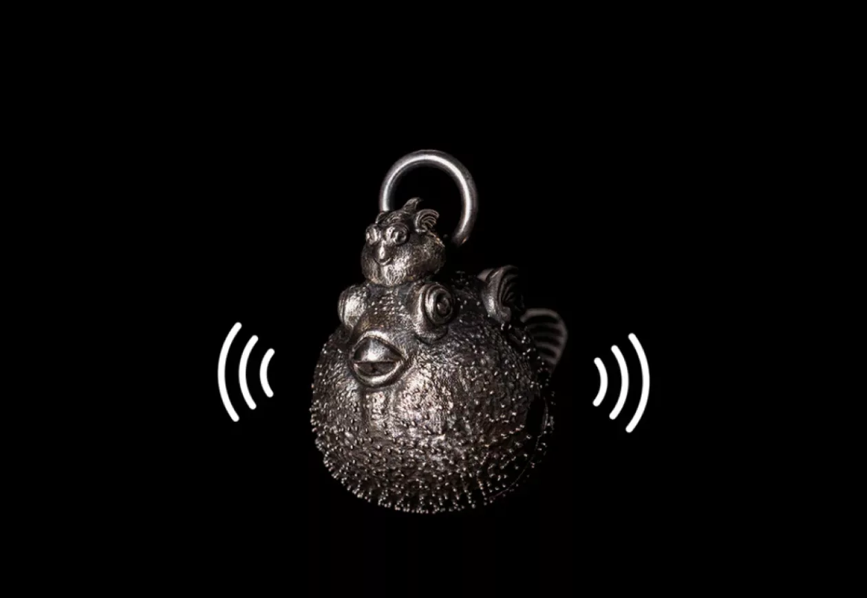 SILVER PUFFER FISH BELL 4