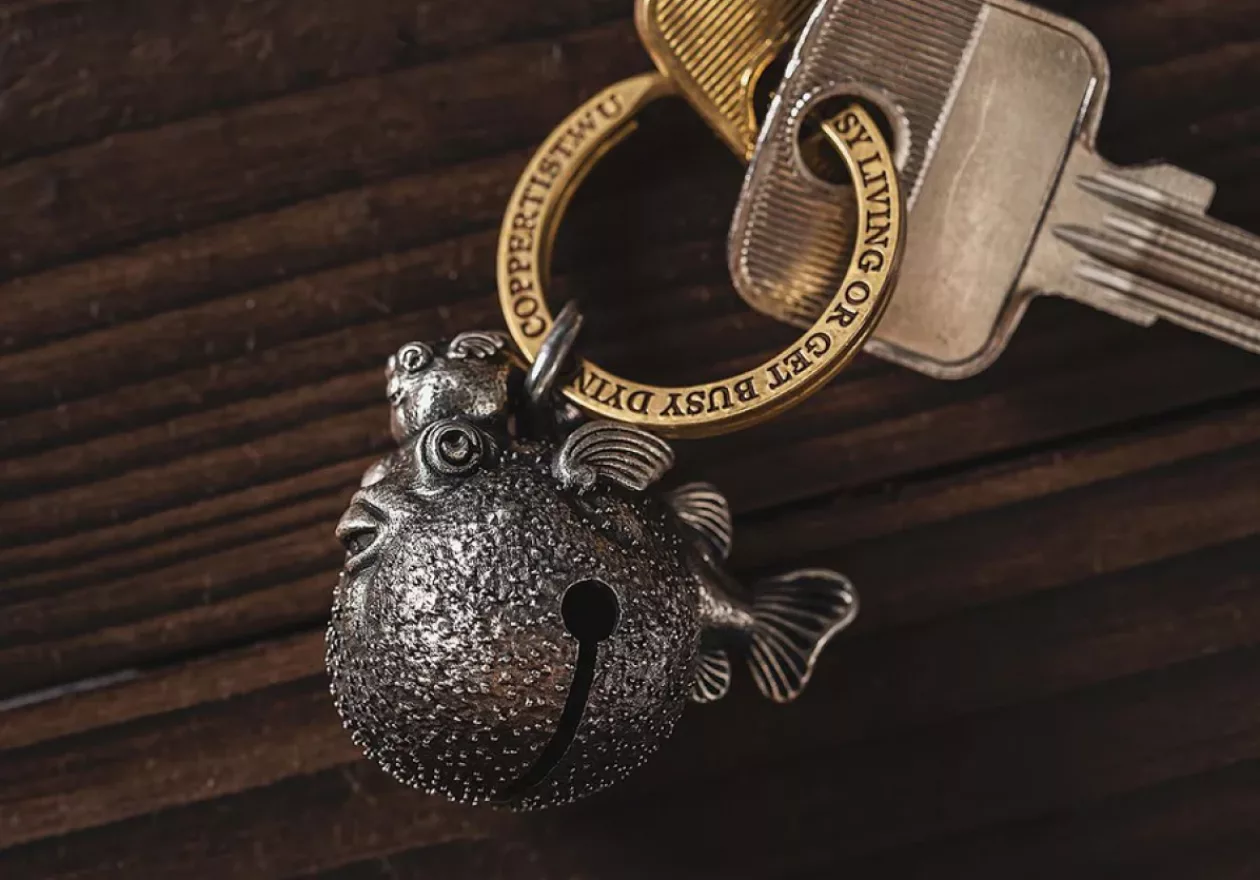 SILVER PUFFER FISH BELL 5
