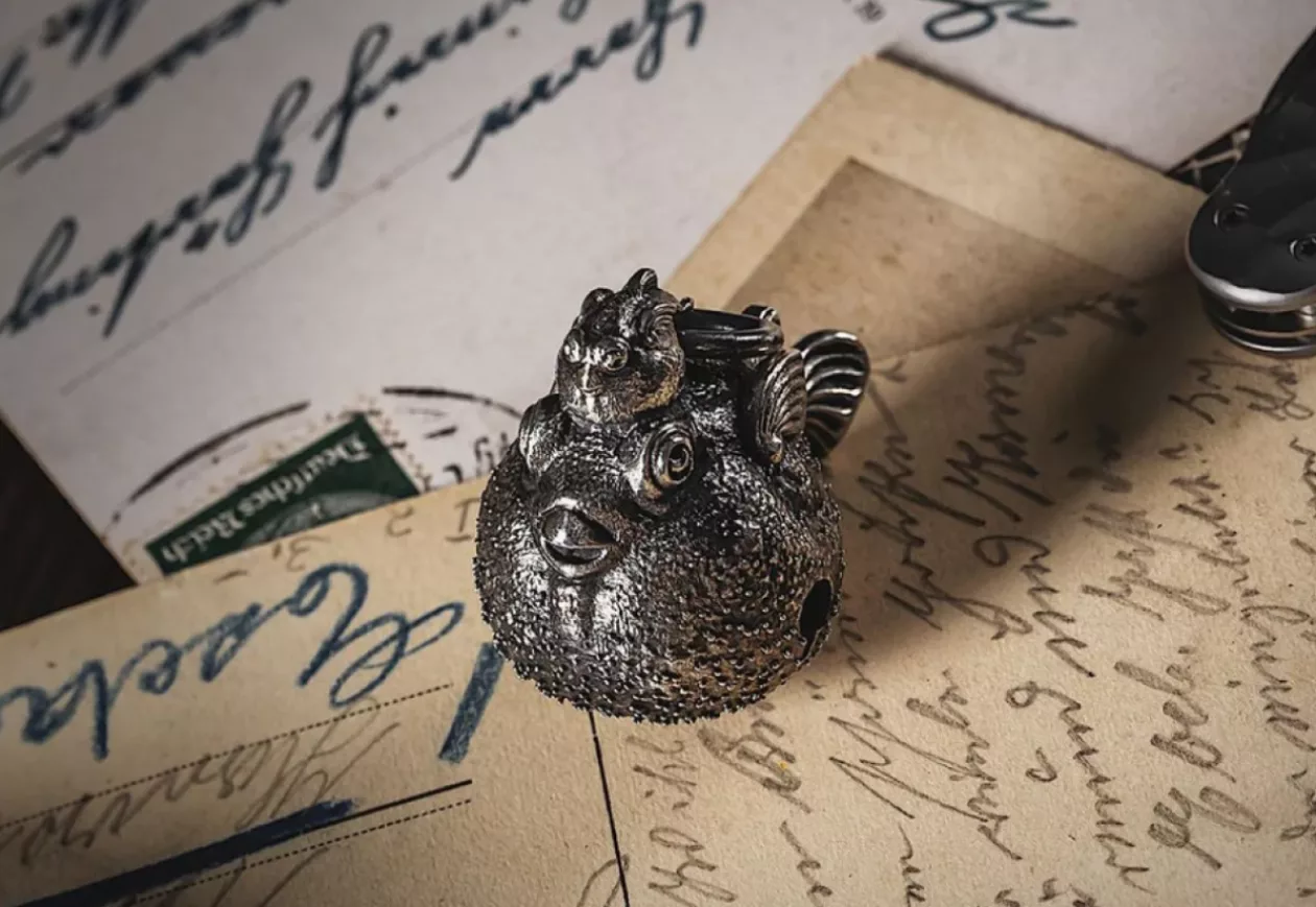 SILVER PUFFER FISH BELL 21