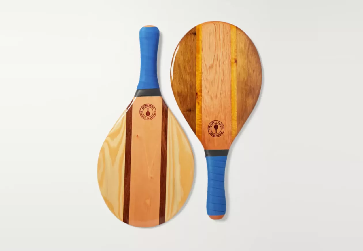 Frescobol Carioca Trancoso Wooden Beach Bat and Ball Set 2
