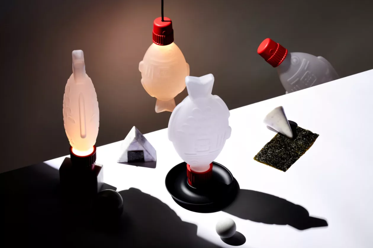 Light soy glass table lamp 1