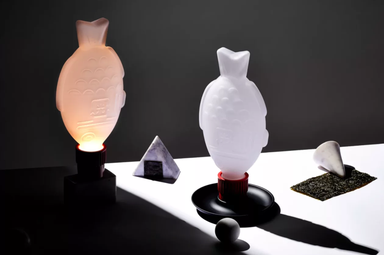 Light soy glass table lamp 2