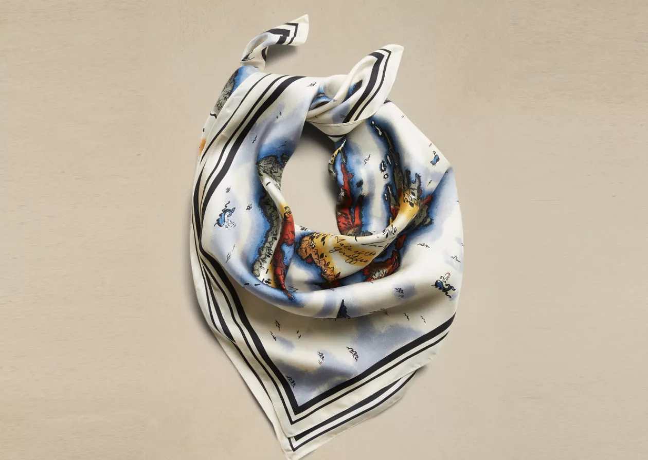 Banana Republic Signature Silk Scarf 1