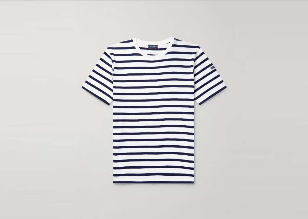 Armor Lux Slim Fit Striped Cotton Jersey T Shirt 5