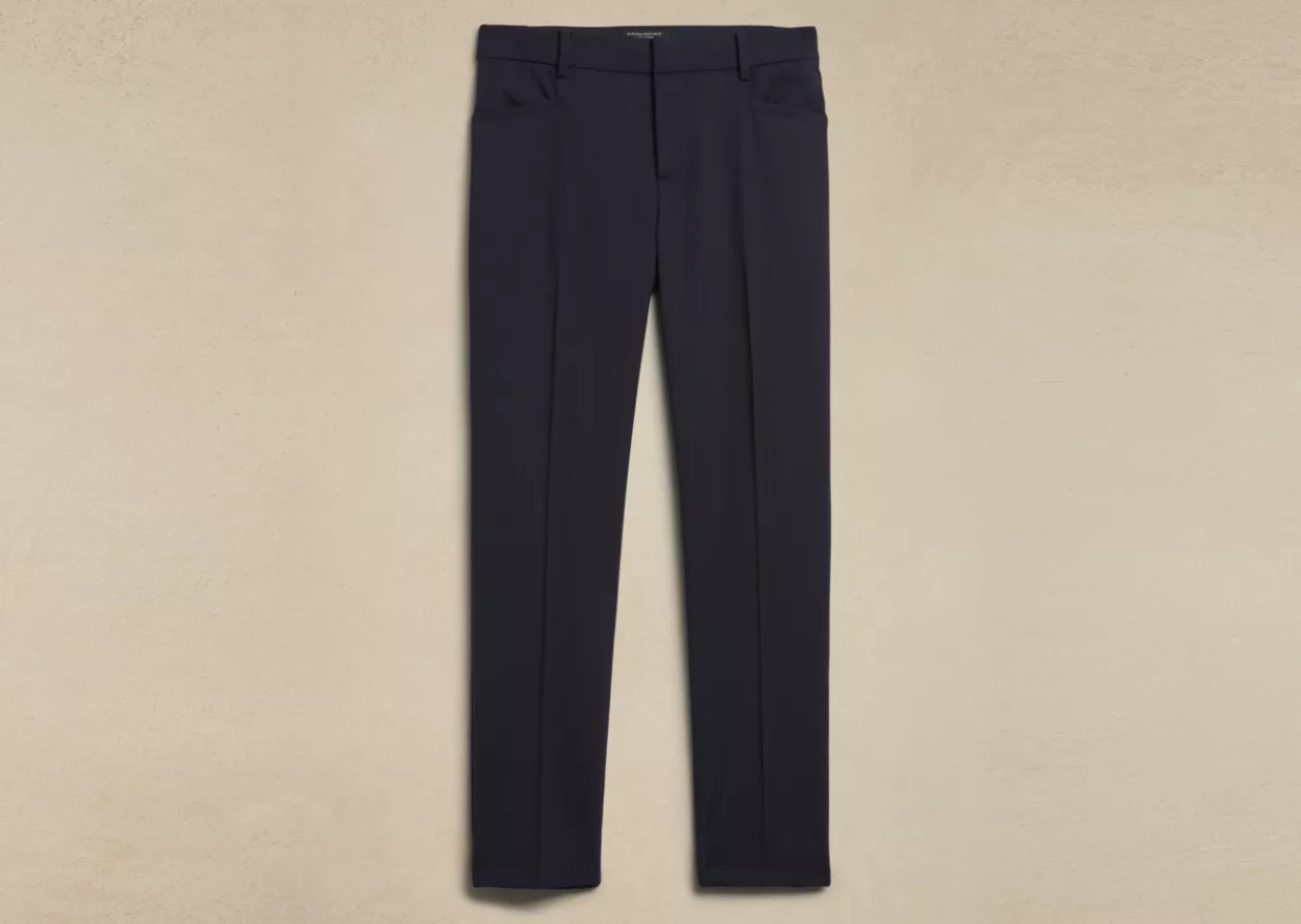 Navy Blue Siena Slim Wool Ankle Pant by Banana Republic 4