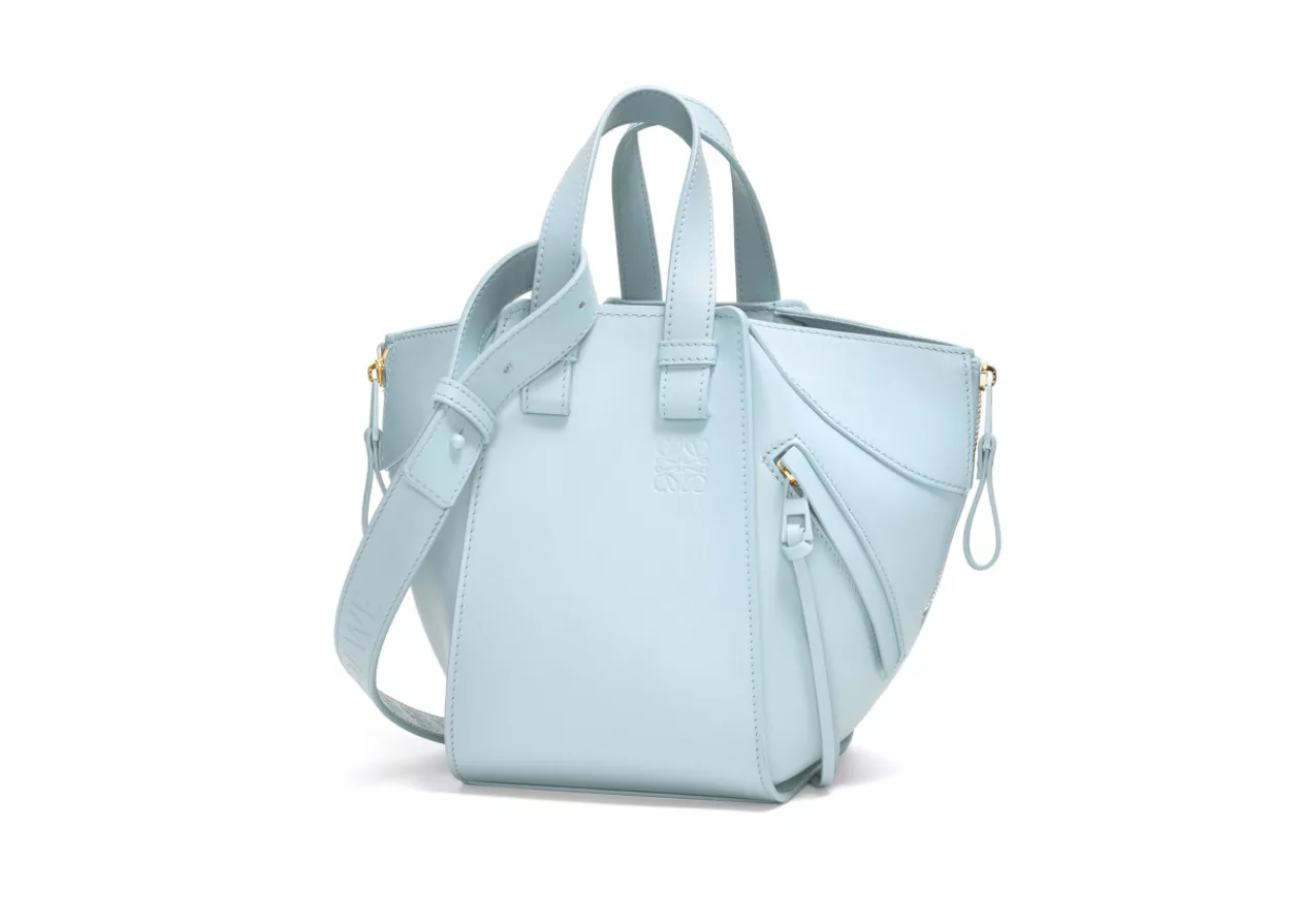 Aquamarine Hammock Compact Bag in Satin Calfskin by LOEWE 4
