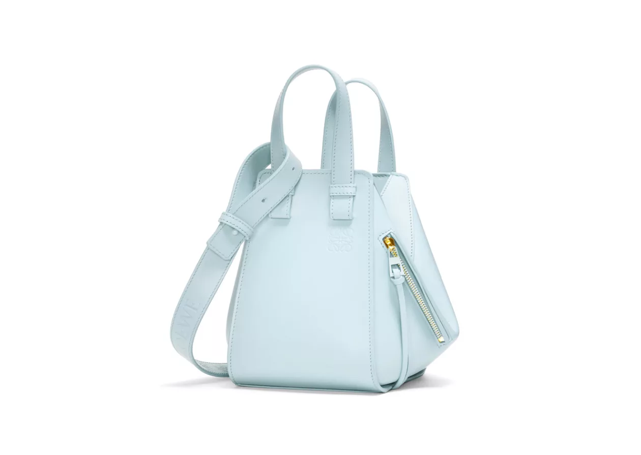 Aquamarine Hammock Compact Bag in Satin Calfskin by LOEWE 6