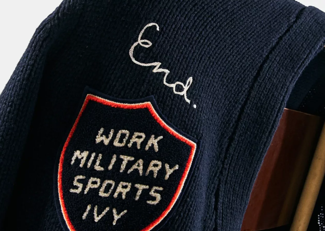 END X BEAMS PLUS VARSITY LETTERED JACKET 1