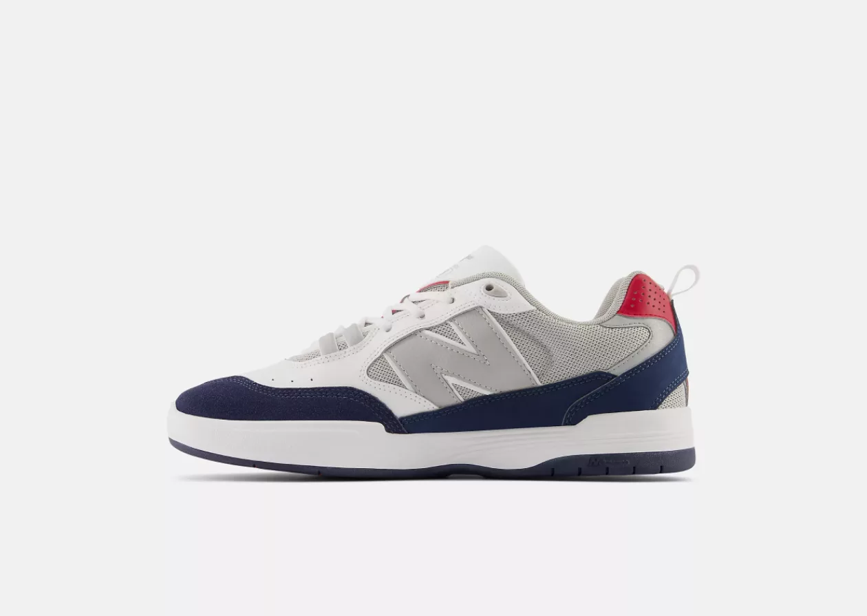 White With Navy New Balance Numeric Tiago Lemos 808 1