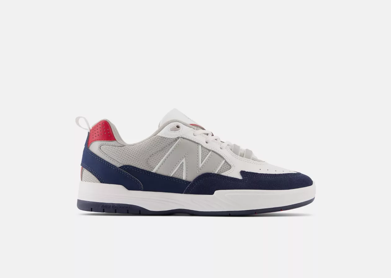 White With Navy New Balance Numeric Tiago Lemos 808 5