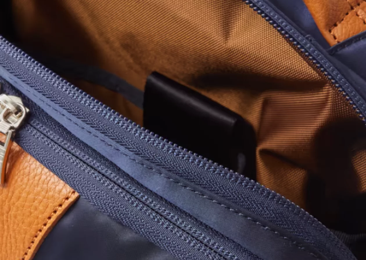 Master Piece Progress 2 Way Leather Trimmed Nylon Twill Backpack 2