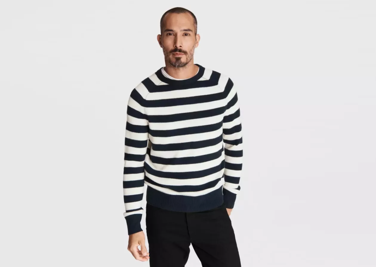 Harlow Stripe Cashmere Crew by rag bone