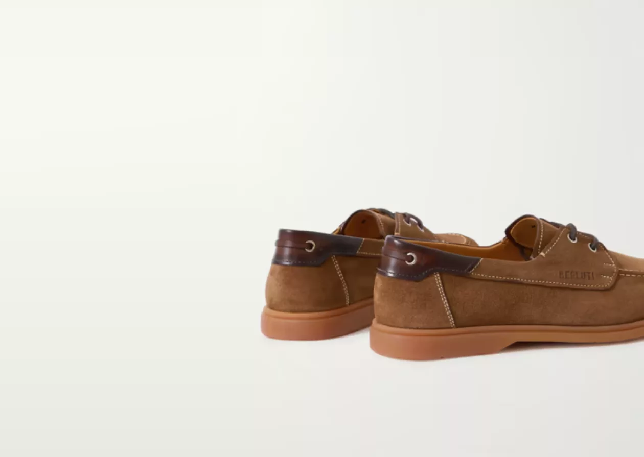 Latitude Leather Trimmed Suede Boat Shoes 4