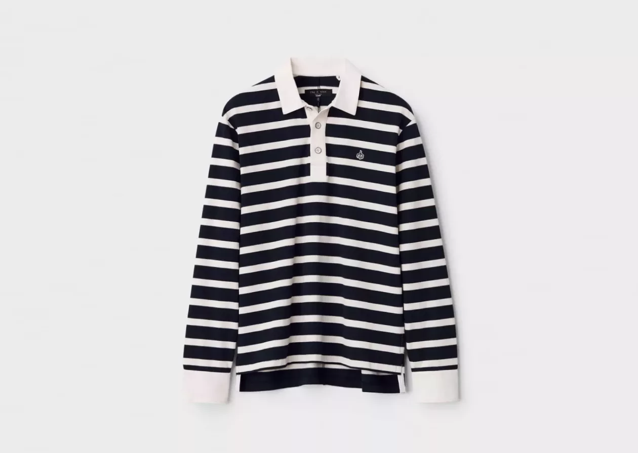 Stripe Pique Cotton Rugby by rag bone 2