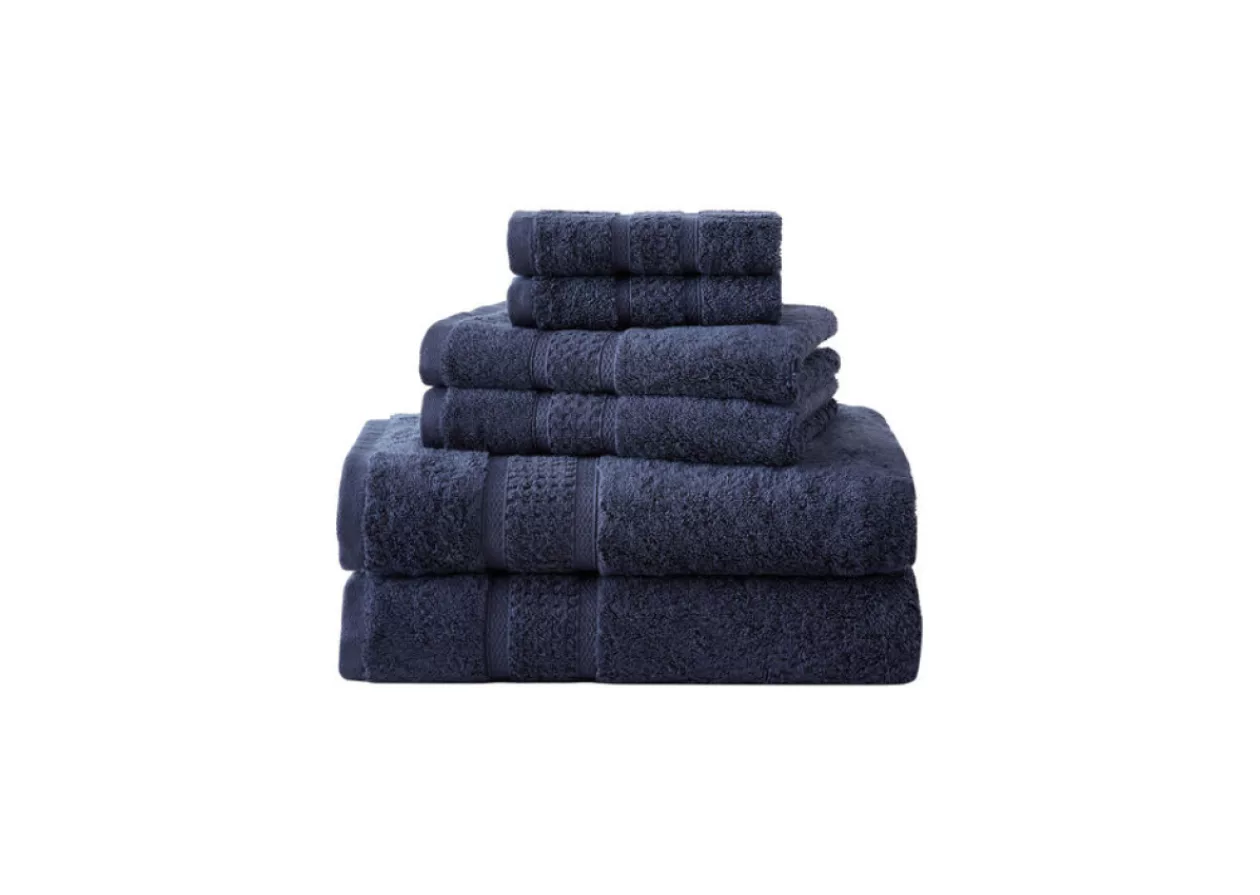 Oceane Navy 6 piece Antibacterial Towel Set by NAUTICA 4