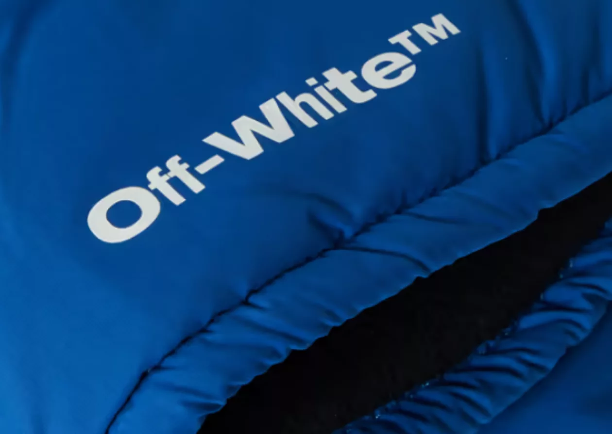 Off White Bounce Logo Print Padded Shell Ski Mittens 1