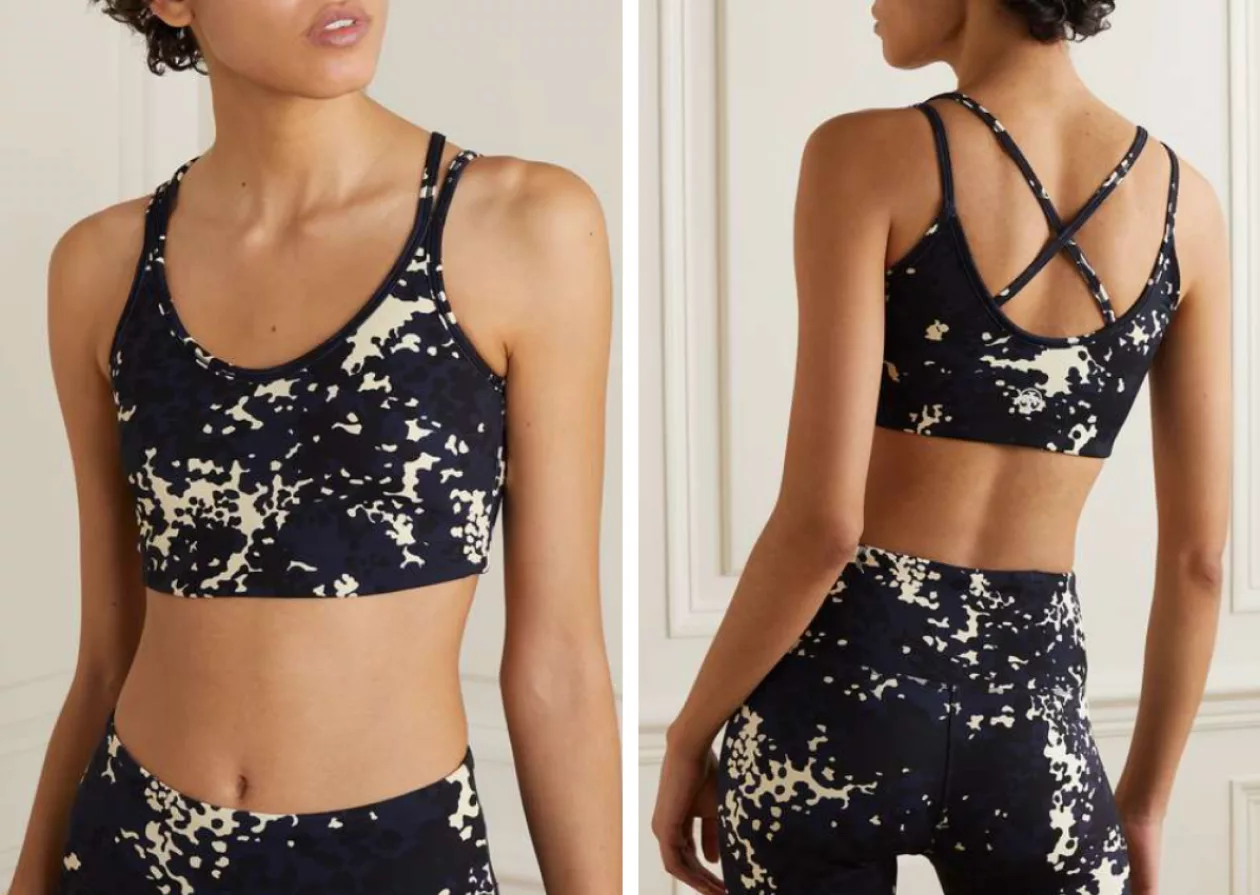 Tory Sport Printed Stretch TACTEL Sports Bra 2