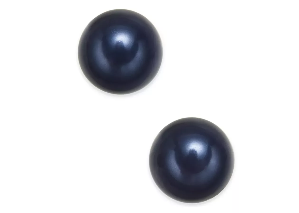 Navy Imitation Pearl 12mm Stud Earrings Created for Macys 2